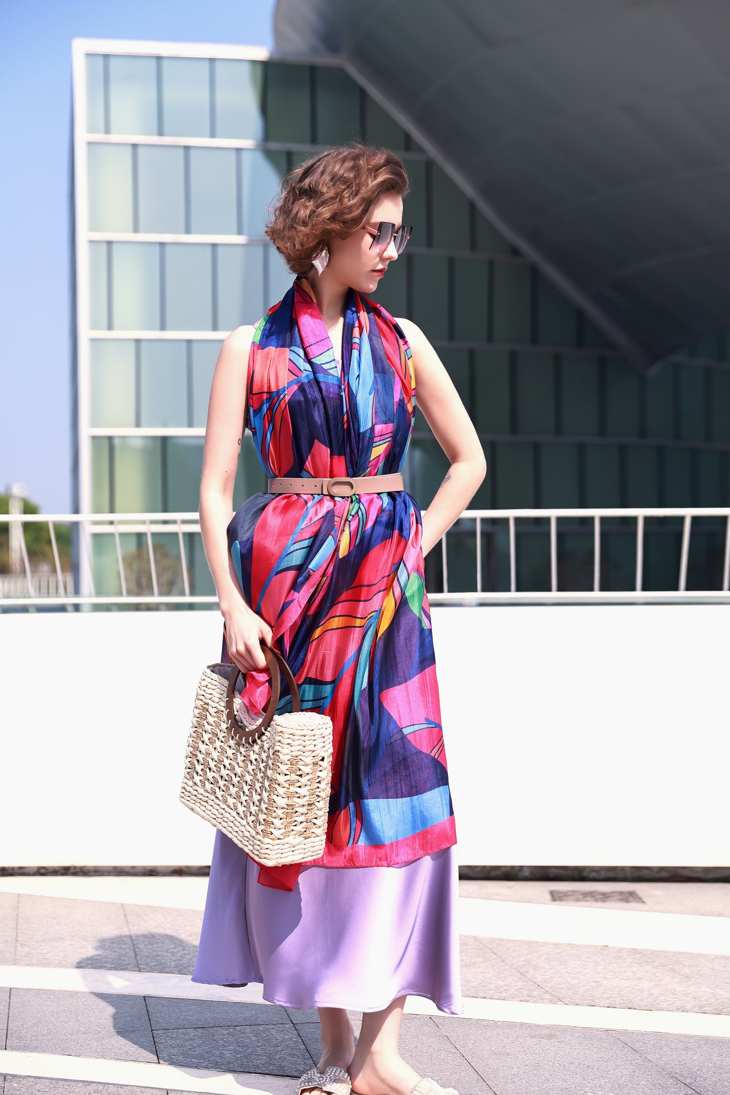 DANA XU Women's 100% Mulberry Satin Silk Pashmina Shawl Wraps Extra Large Floral Scarf for Evening Dresses, Soft Oversized