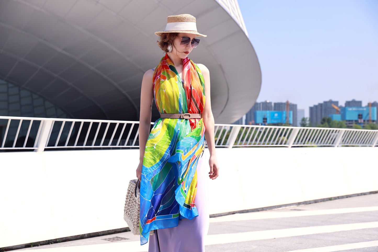 DANA XU Women's 100% Mulberry Satin Silk Pashmina Shawl Wraps Extra Large Floral Scarf for Evening Dresses, Soft Oversized