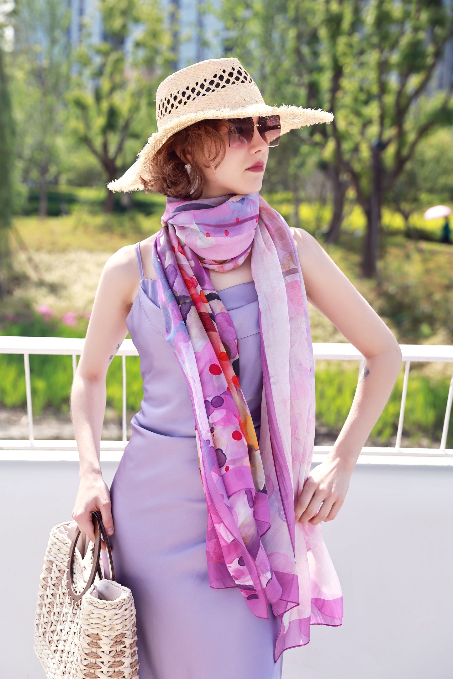 DANA XU Women's 100% Mulberry Satin Silk Pashmina Shawl Wraps Extra Large Floral Scarf for Evening Dresses, Soft Oversized