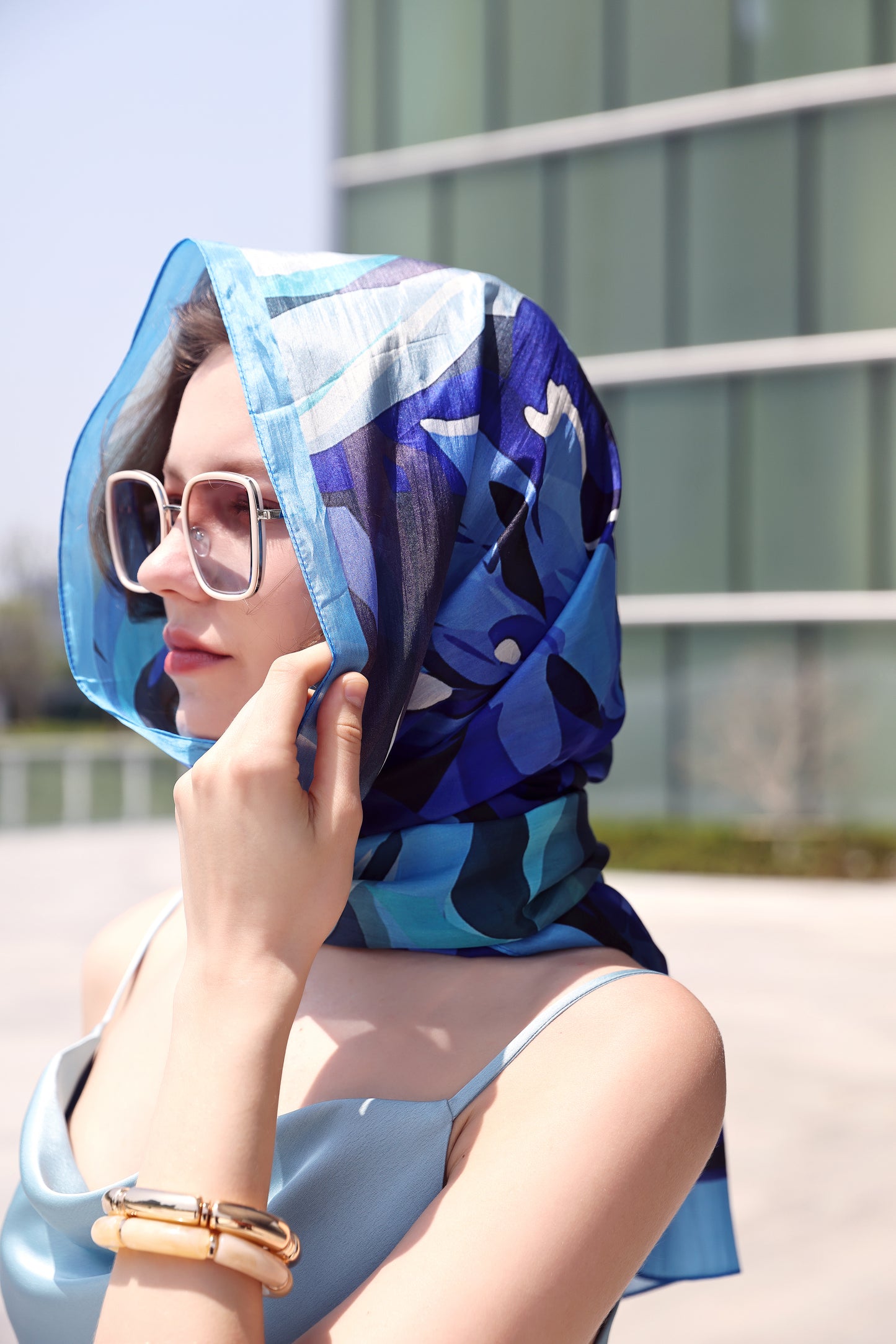 DANA XU Women's 100% Mulberry Satin Silk Pashmina Shawl Wraps Extra Large Floral Scarf for Evening Dresses, Soft Oversized