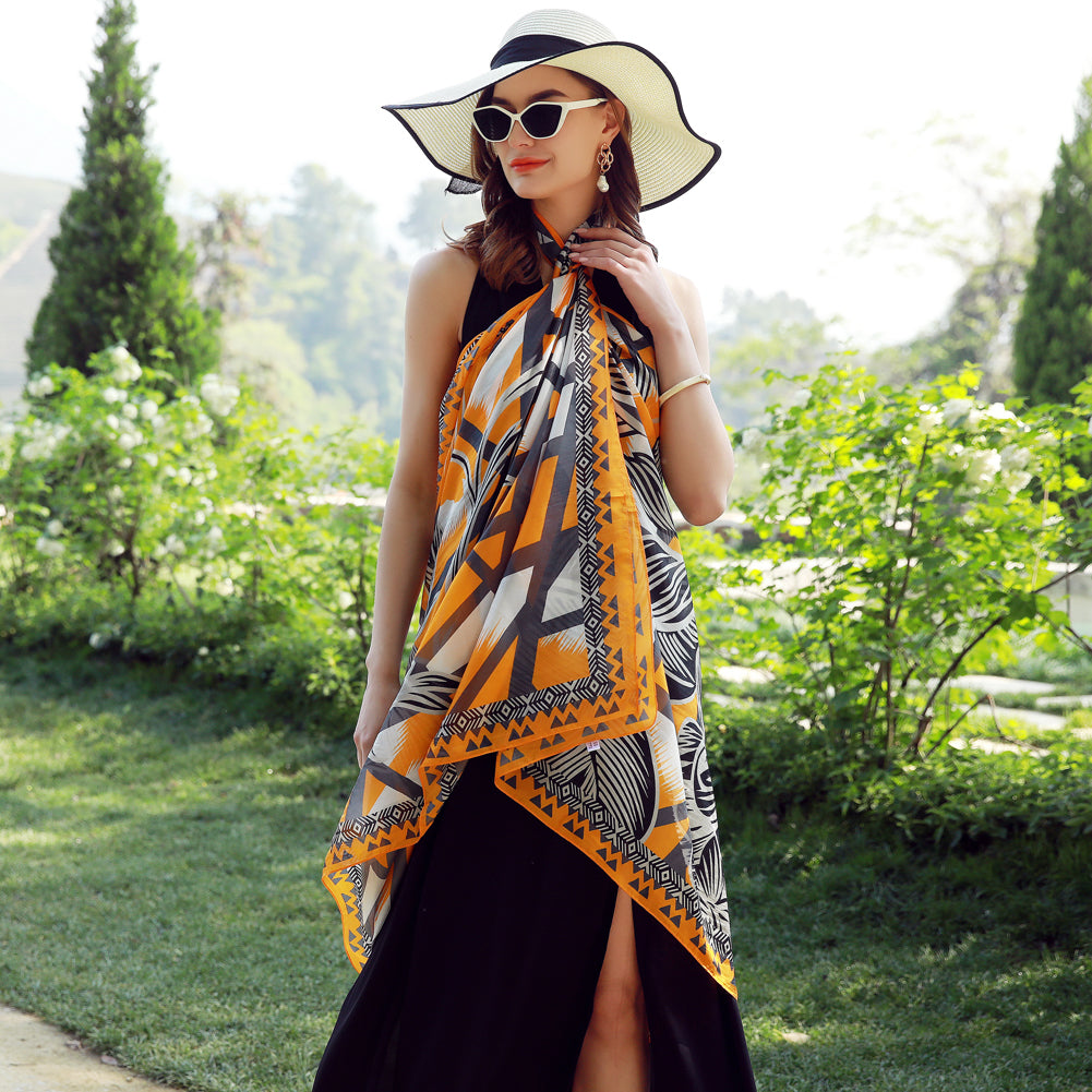 DANA XU Women's 100% Mulberry Satin Silk Pashmina Shawl Wraps Extra Large Floral Scarf for Evening Dresses, Soft Oversized