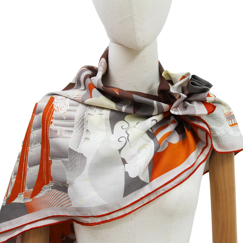 DANA XU 35”x35ââ‚?Rose Fiber Silk Scarf for Women Plant Fiber Eco-Friendly Breathable Naturally Scented Renewable Recycled