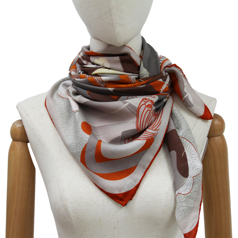 DANA XU 35”x35ââ‚?Rose Fiber Silk Scarf for Women Plant Fiber Eco-Friendly Breathable Naturally Scented Renewable Recycled