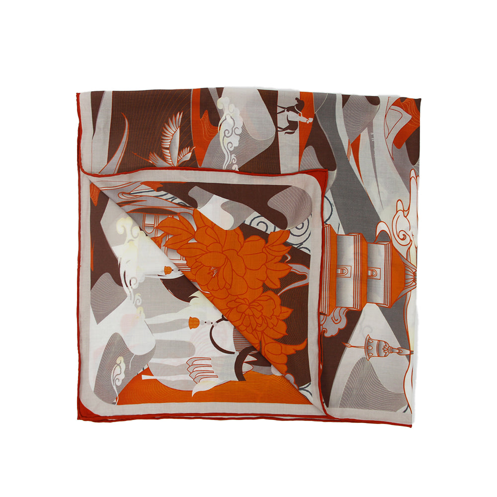 DANA XU 35”x35ââ‚?Rose Fiber Silk Scarf for Women Plant Fiber Eco-Friendly Breathable Naturally Scented Renewable Recycled