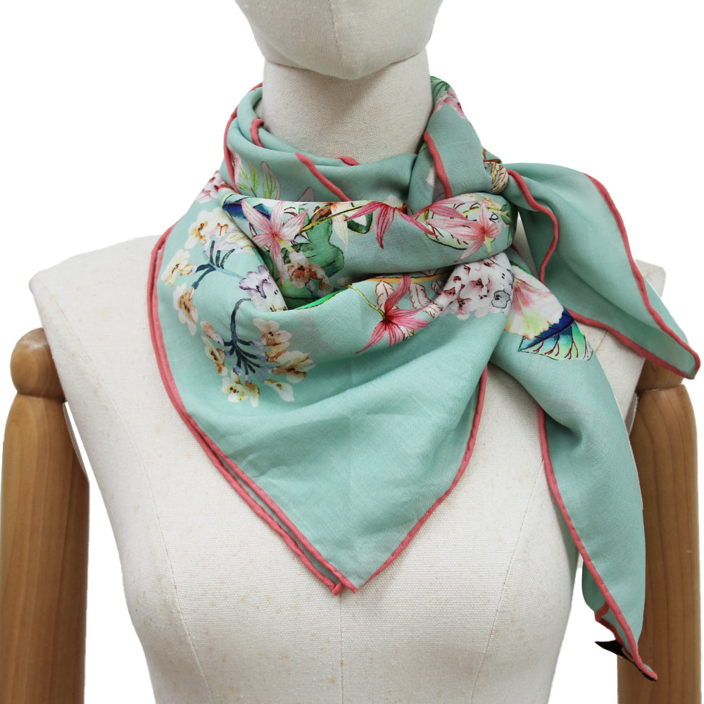 DANA XU 35”x35ââ‚?Rose Fiber Silk Scarf for Women Plant Fiber Eco-Friendly Breathable Naturally Scented Renewable Recycled