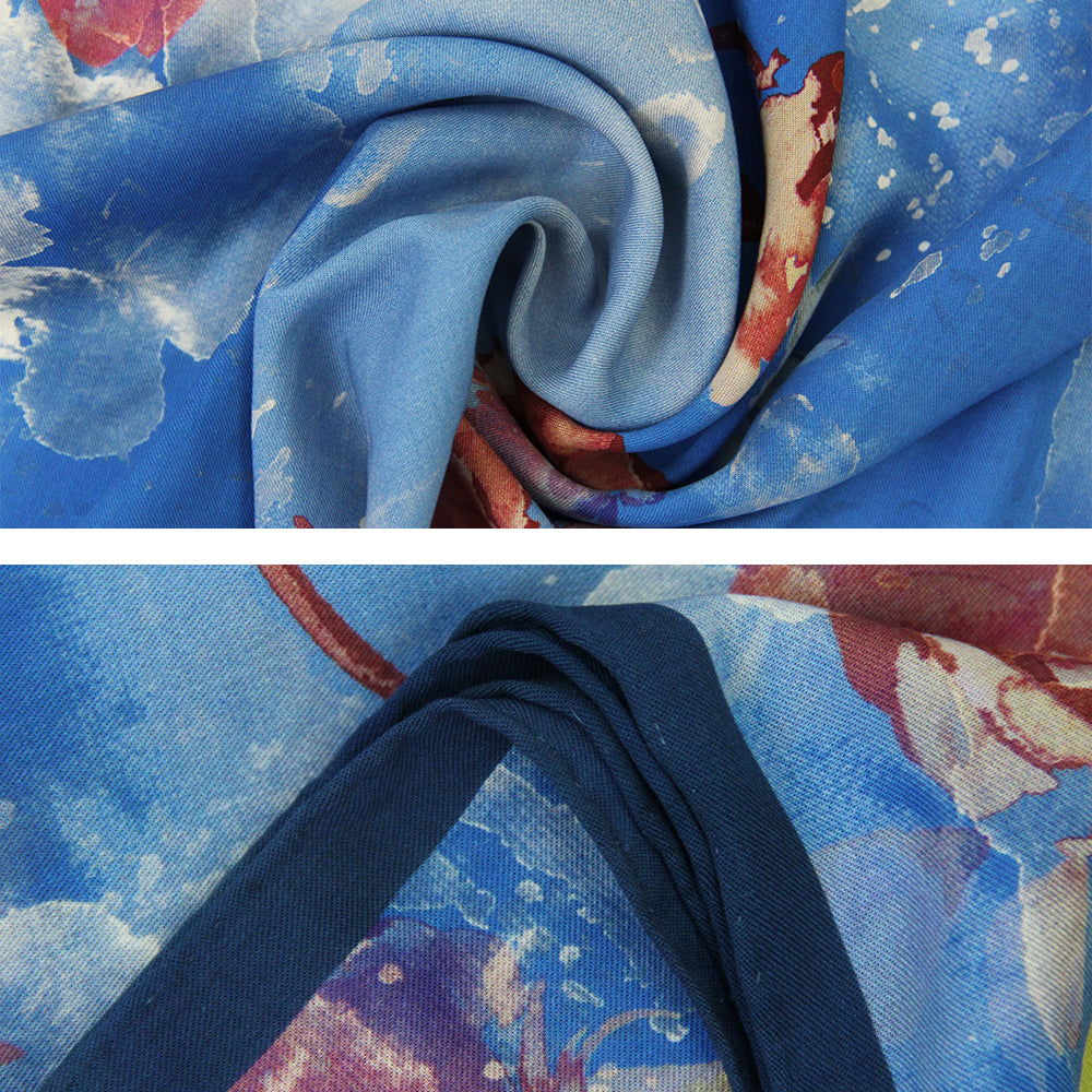 DANA XU 35”x35ââ‚?Rose Fiber Silk Scarf for Women Plant Fiber Eco-Friendly Breathable Naturally Scented Renewable Recycled