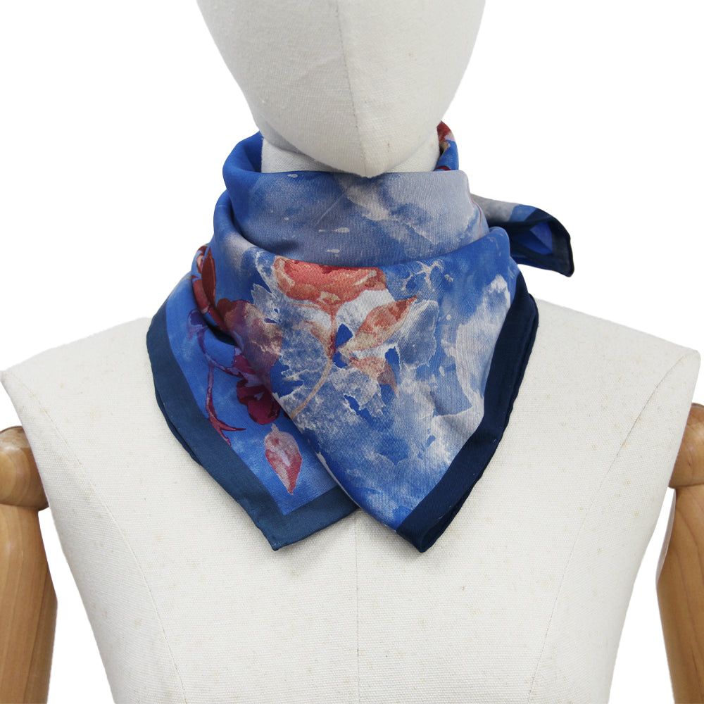 DANA XU 35”x35ââ‚?Rose Fiber Silk Scarf for Women Plant Fiber Eco-Friendly Breathable Naturally Scented Renewable Recycled