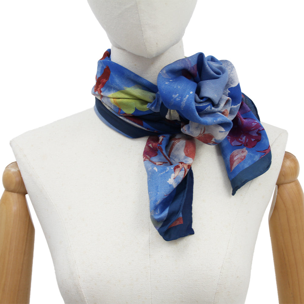 DANA XU 35”x35ââ‚?Rose Fiber Silk Scarf for Women Plant Fiber Eco-Friendly Breathable Naturally Scented Renewable Recycled