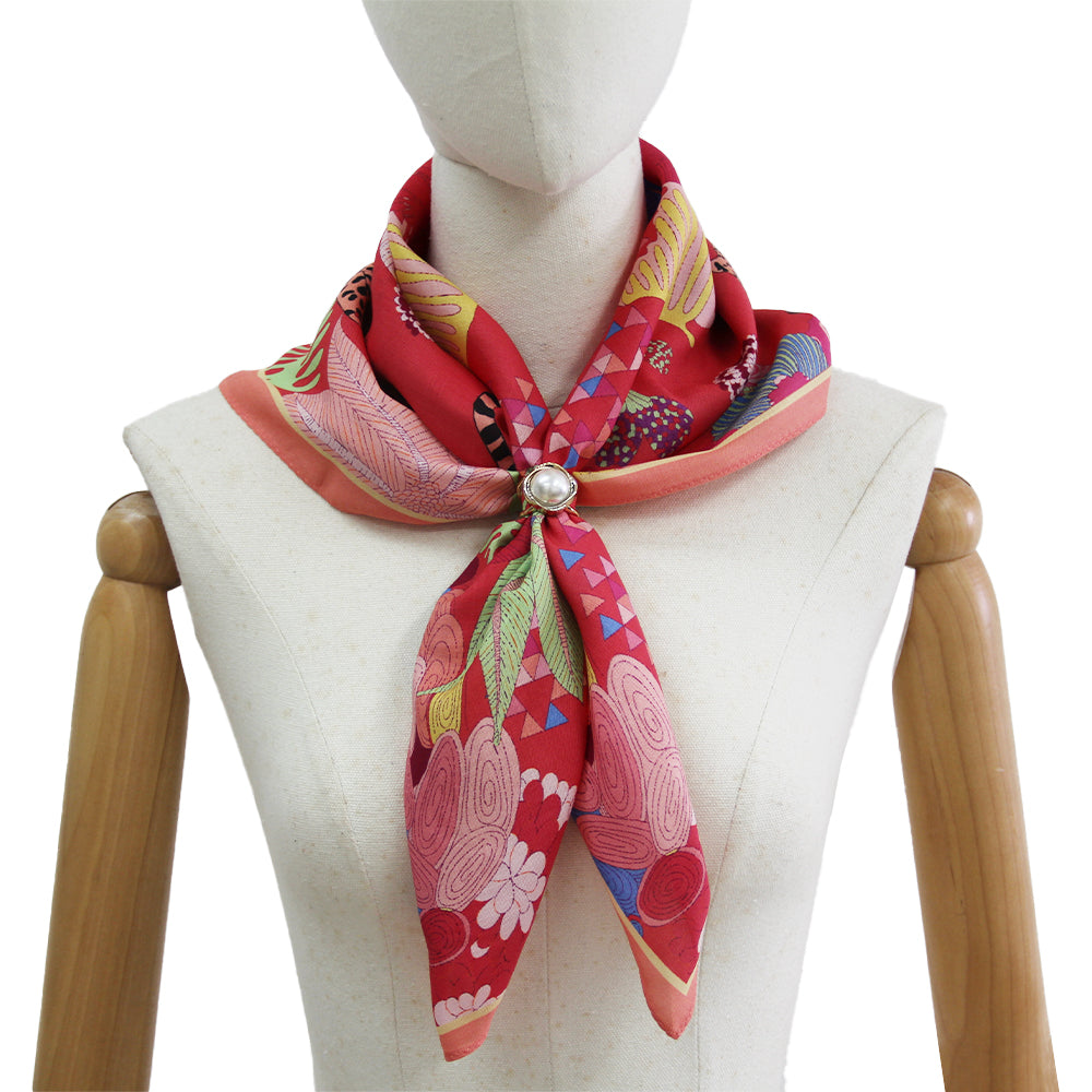 DANA XU 25”x25ââ‚?Rose Fiber Silk Scarf for Women Plant Fiber Eco-Friendly Breathable Naturally Scented Renewable Recycled