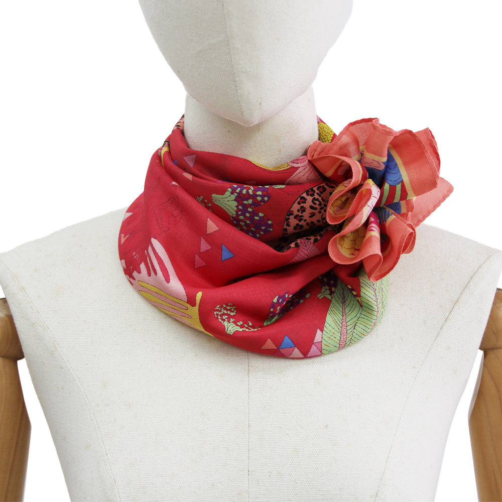DANA XU 25”x25ââ‚?Rose Fiber Silk Scarf for Women Plant Fiber Eco-Friendly Breathable Naturally Scented Renewable Recycled