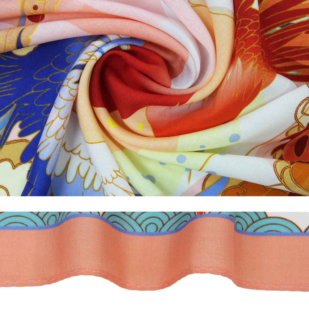 DANA XU 25”x25ââ‚?Rose Fiber Silk Scarf for Women Plant Fiber Eco-Friendly Breathable Naturally Scented Renewable Recycled