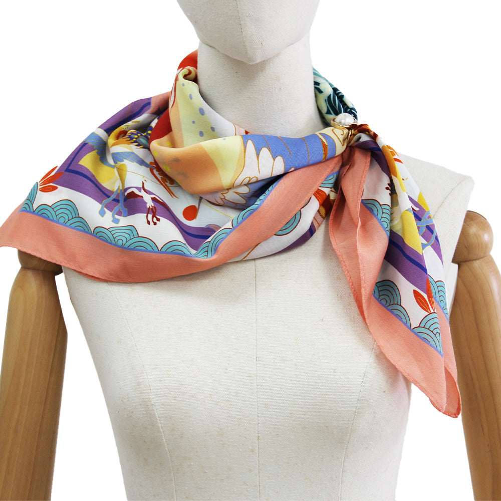 DANA XU 25”x25ââ‚?Rose Fiber Silk Scarf for Women Plant Fiber Eco-Friendly Breathable Naturally Scented Renewable Recycled
