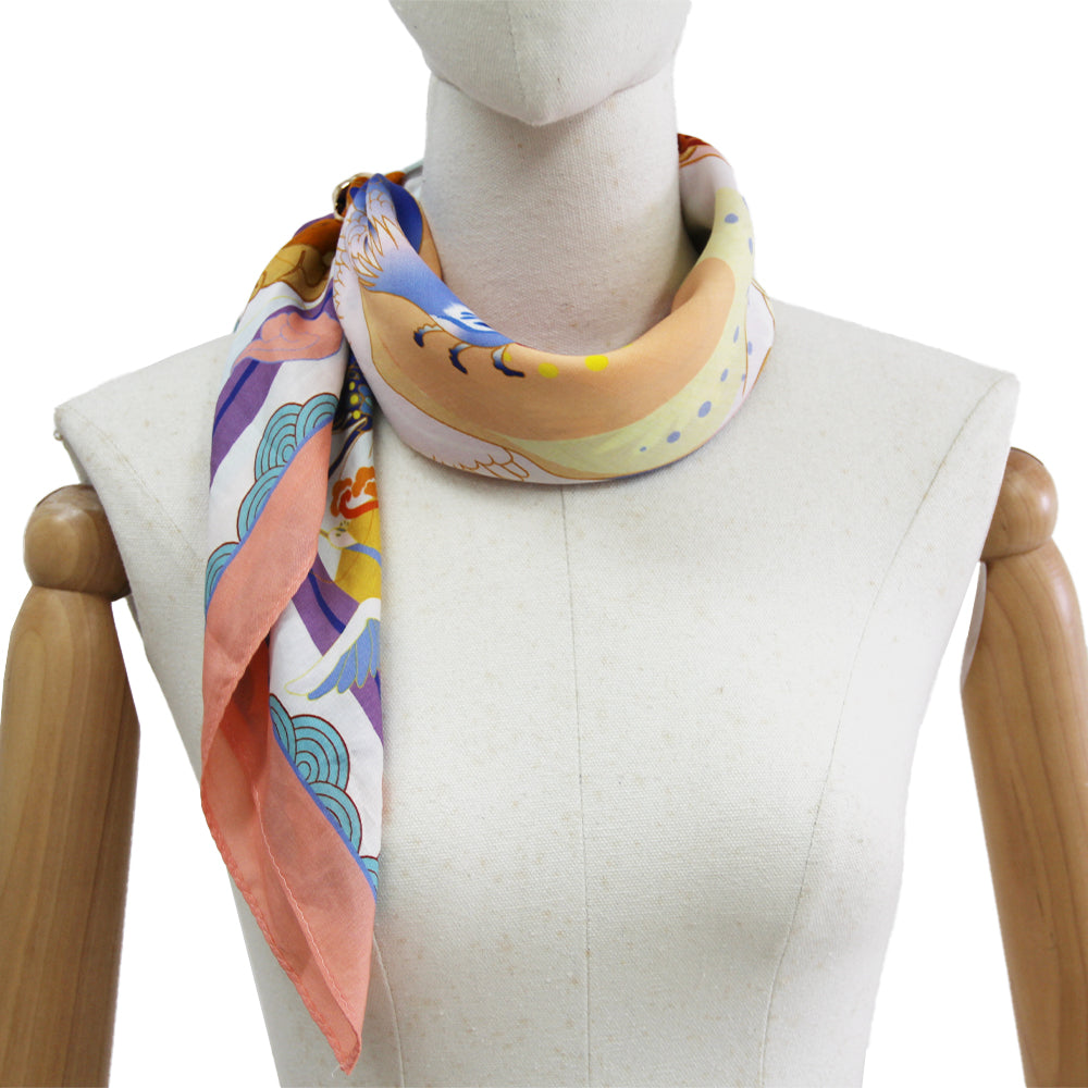 DANA XU 25”x25ââ‚?Rose Fiber Silk Scarf for Women Plant Fiber Eco-Friendly Breathable Naturally Scented Renewable Recycled