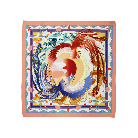 DANA XU 25”x25ââ‚?Rose Fiber Silk Scarf for Women Plant Fiber Eco-Friendly Breathable Naturally Scented Renewable Recycled