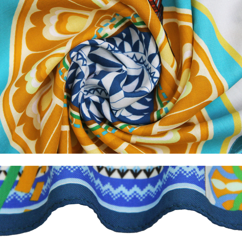 DANA XU 25”x25ââ‚?Rose Fiber Silk Scarf for Women Plant Fiber Eco-Friendly Breathable Naturally Scented Renewable Recycled