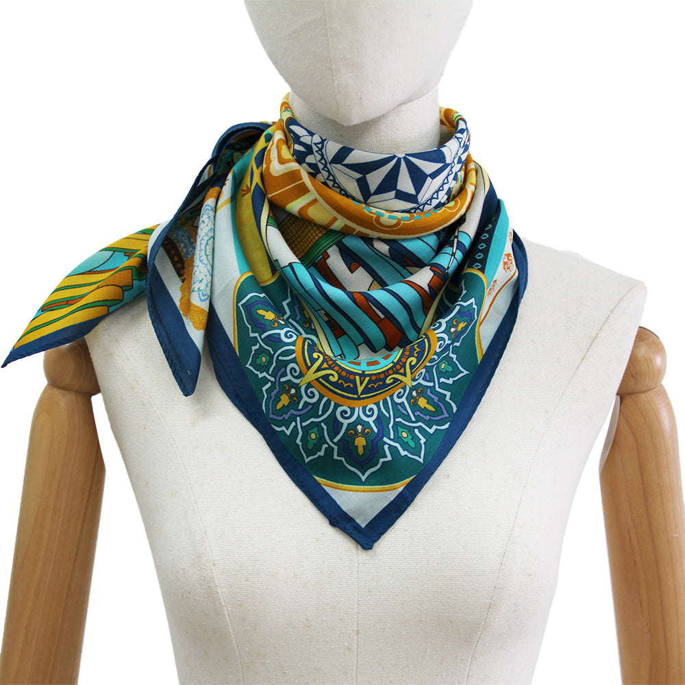 DANA XU 25”x25ââ‚?Rose Fiber Silk Scarf for Women Plant Fiber Eco-Friendly Breathable Naturally Scented Renewable Recycled