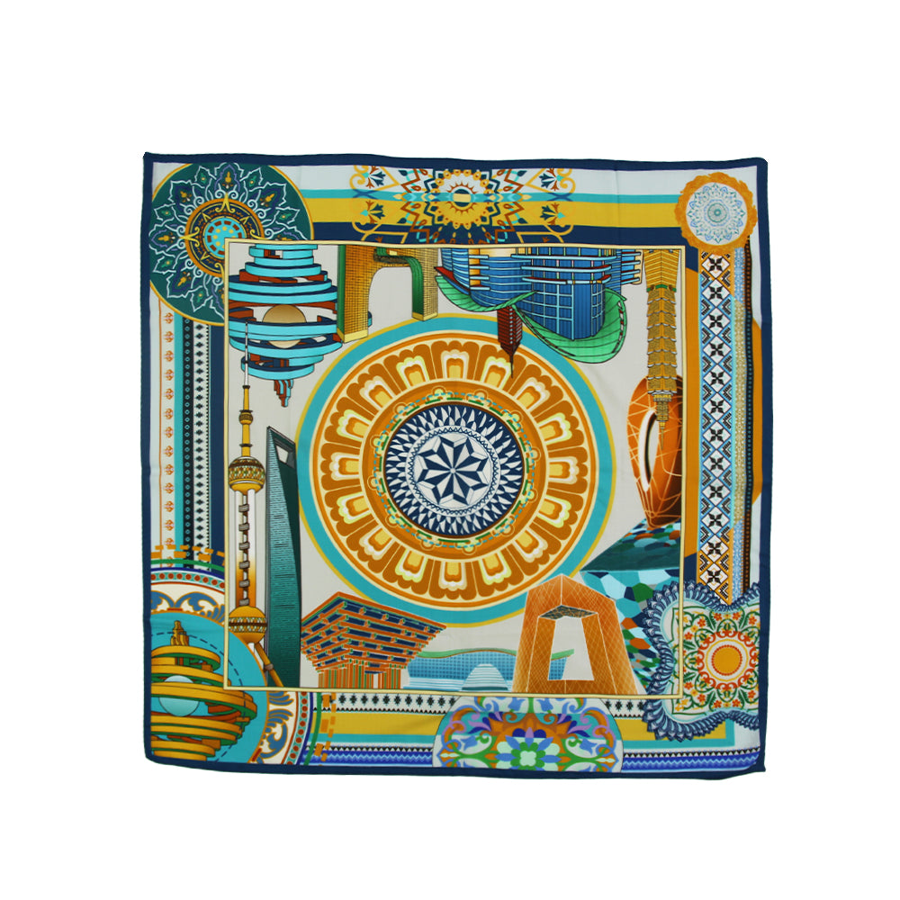 DANA XU 25”x25ââ‚?Rose Fiber Silk Scarf for Women Plant Fiber Eco-Friendly Breathable Naturally Scented Renewable Recycled