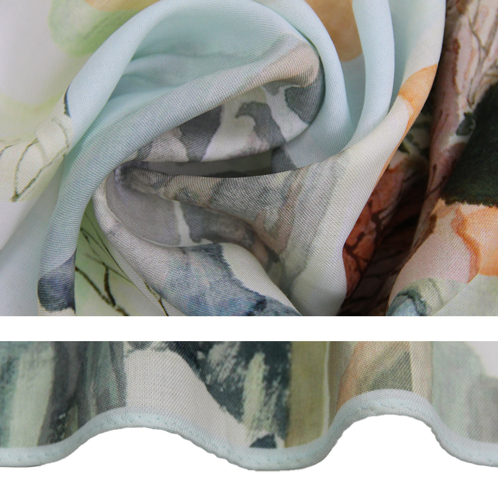 DANA XU 25”x25ââ‚?Rose Fiber Silk Scarf for Women Plant Fiber Eco-Friendly Breathable Naturally Scented Renewable Recycled