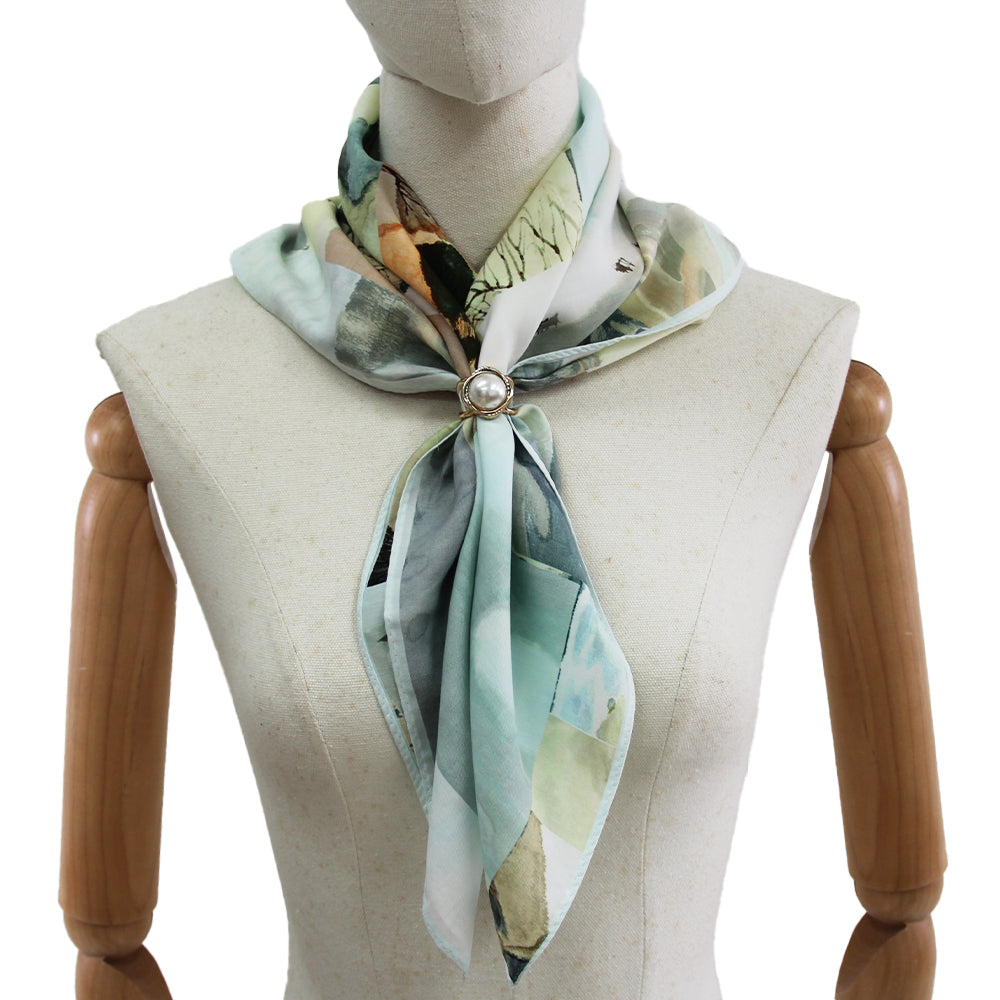 DANA XU 25”x25ââ‚?Rose Fiber Silk Scarf for Women Plant Fiber Eco-Friendly Breathable Naturally Scented Renewable Recycled
