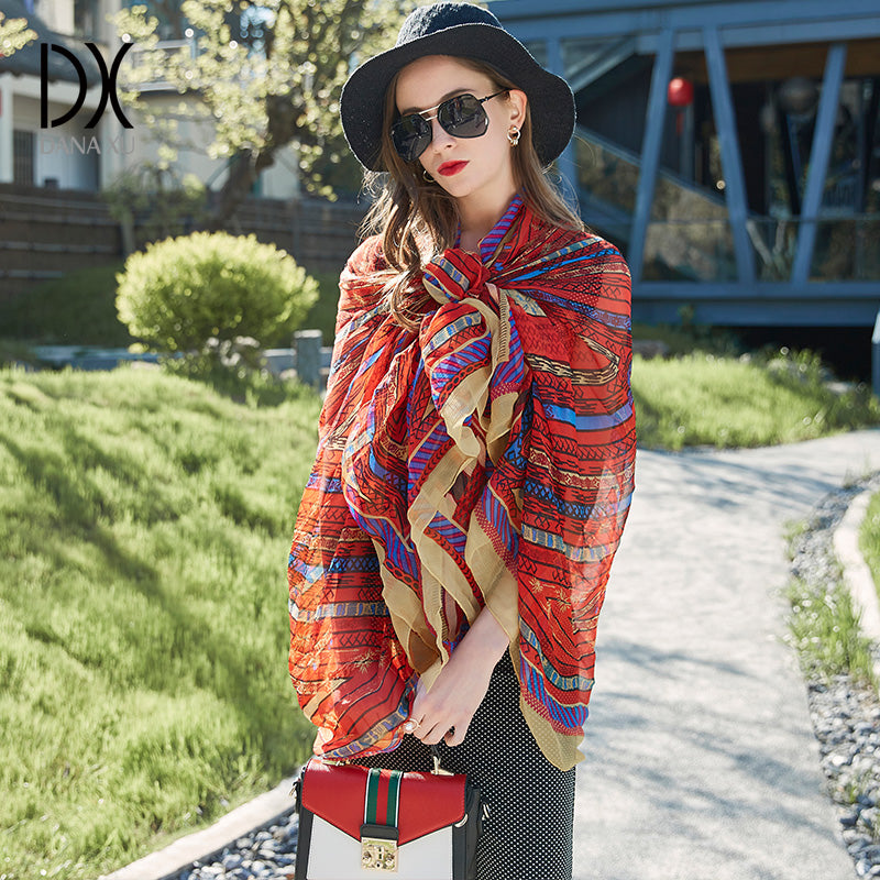 DANA XU Women's 100% Mulberry Satin Silk Pashmina Shawl Wraps Extra Large Floral Scarf for Evening Dresses, Soft Oversized