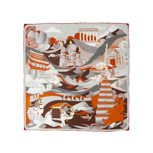 DANA XU 35”x35ââ‚?Rose Fiber Silk Scarf for Women Plant Fiber Eco-Friendly Breathable Naturally Scented Renewable Recycled