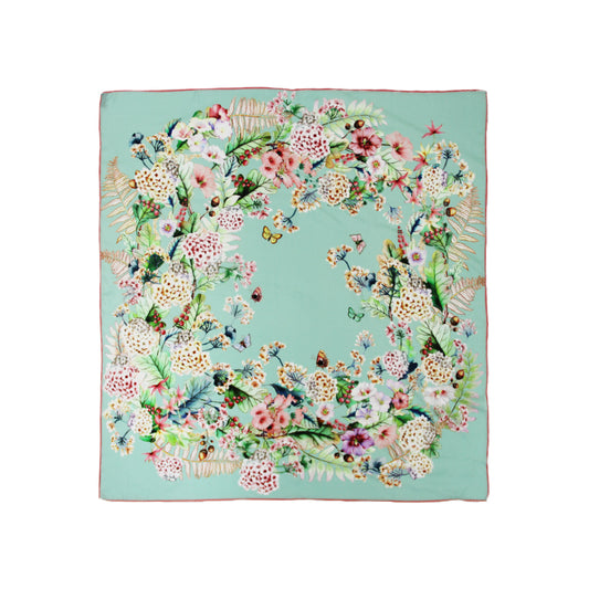 DANA XU 35”x35ââ‚?Rose Fiber Silk Scarf for Women Plant Fiber Eco-Friendly Breathable Naturally Scented Renewable Recycled
