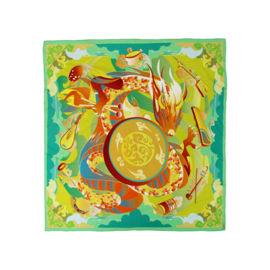 DANA XU 35”x35ââ‚?Rose Fiber Silk Scarf for Women Plant Fiber Eco-Friendly Breathable Naturally Scented Renewable Recycled