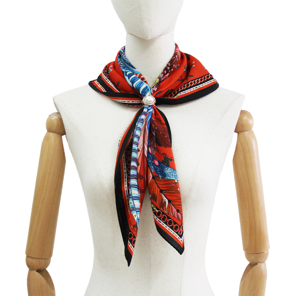 DANA XU 25”x25ââ‚?Rose Fiber Silk Scarf for Women Plant Fiber Eco-Friendly Breathable Naturally Scented Renewable Recycled