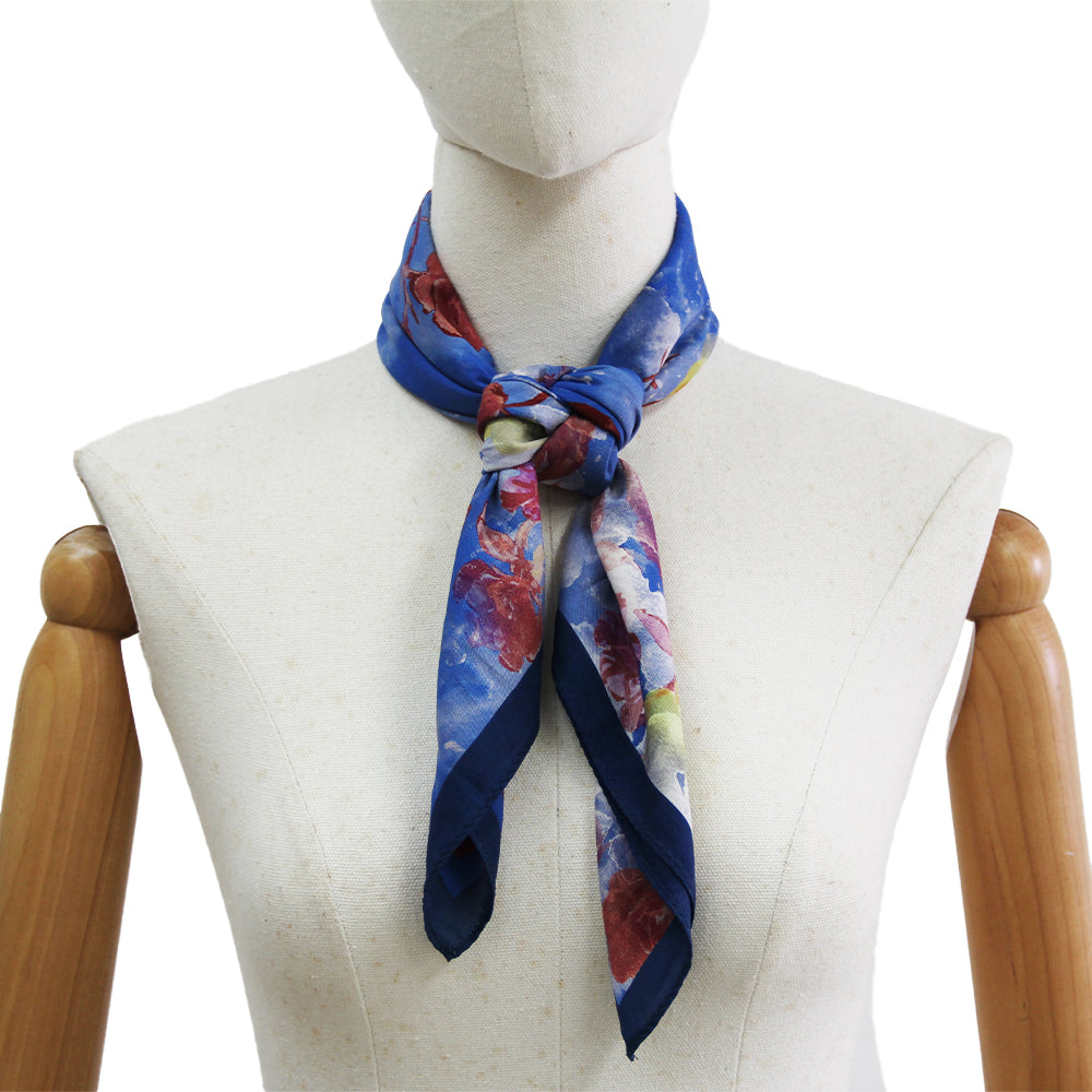 DANA XU 25”x25ââ‚?Rose Fiber Silk Scarf for Women Plant Fiber Eco-Friendly Breathable Naturally Scented Renewable Recycled