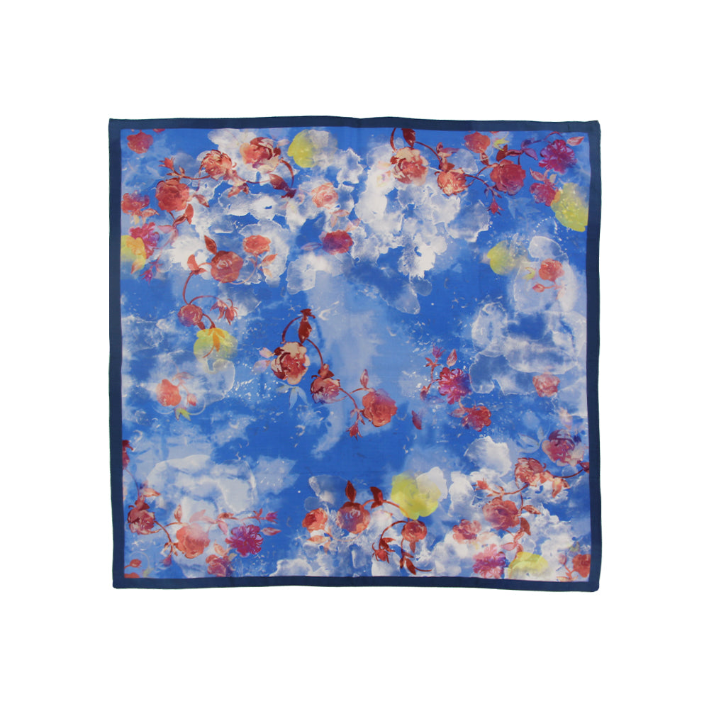 DANA XU 25”x25ââ‚?Rose Fiber Silk Scarf for Women Plant Fiber Eco-Friendly Breathable Naturally Scented Renewable Recycled