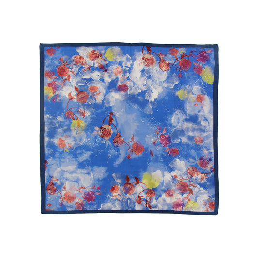 DANA XU 25”x25ââ‚?Rose Fiber Silk Scarf for Women Plant Fiber Eco-Friendly Breathable Naturally Scented Renewable Recycled