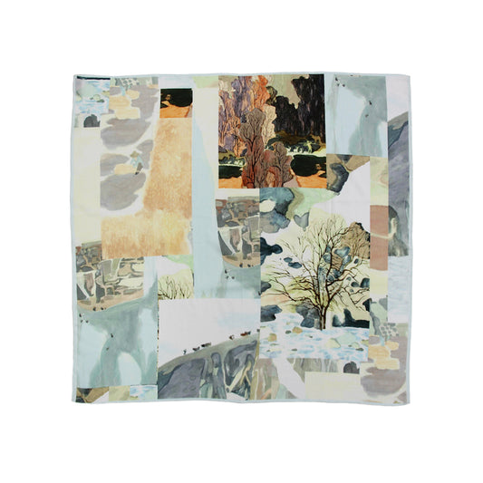 DANA XU 25”x25ââ‚?Rose Fiber Silk Scarf for Women Plant Fiber Eco-Friendly Breathable Naturally Scented Renewable Recycled