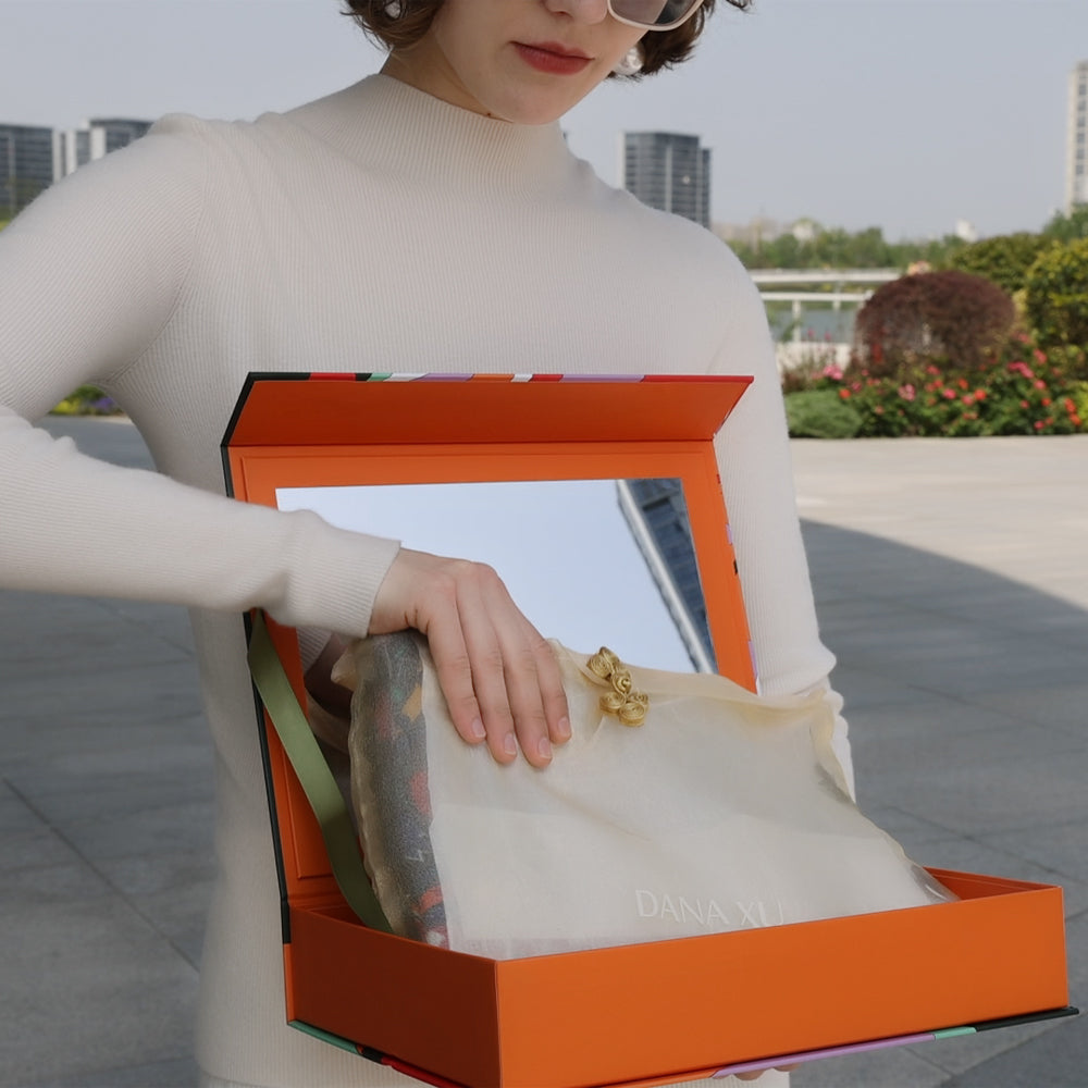 DANA XU 100% Merino Wool Extra Large Pashmina Blanket Travel Scarf Cashmere Wrap for Women Fall Winter Oversize Shawl Floral